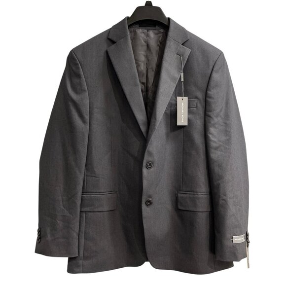 Michael Kors Blazer Mens 44 R Modern Fit Gray 2 Button Sport Coat Jacket Office - Picture 1 of 12